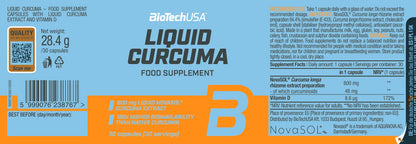 Liquid Curcuma de BiotechUSA (30 Cápsulas)