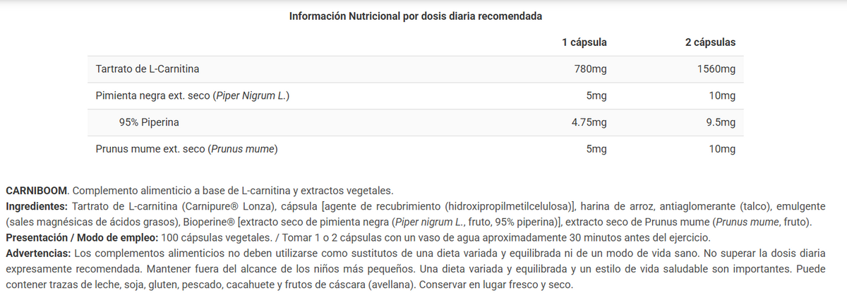 Carniboom de Big (100 Cápsulas)