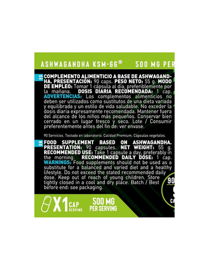ASHWAGANDHA KSM66® de Erix Nutrition (90 Cápsulas)