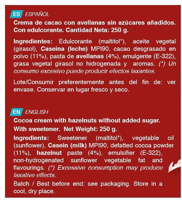 CREMA PROTEICA NUTCHOCO 250 GR