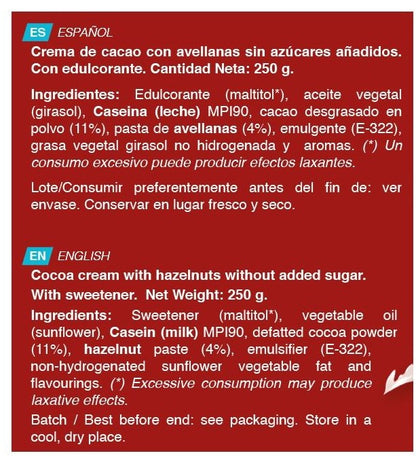 CREMA PROTEICA NUTCHOCO 250 GR