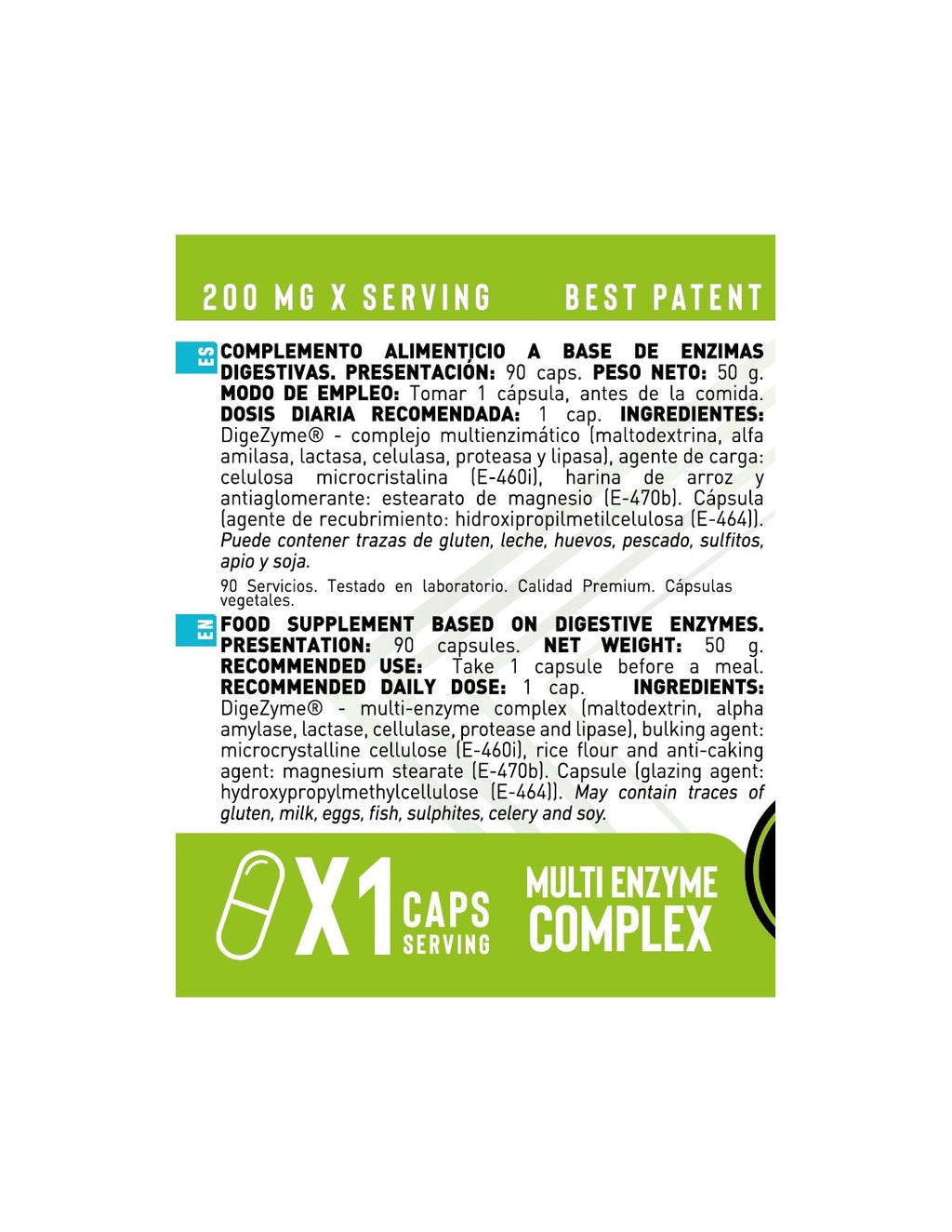 Digezyme de Erix Nutrition (90 Cápsulas)