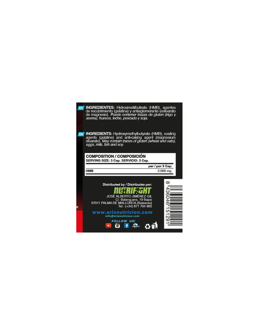HMB 3000mg de Erix Nutrition (90 Cápsulas)