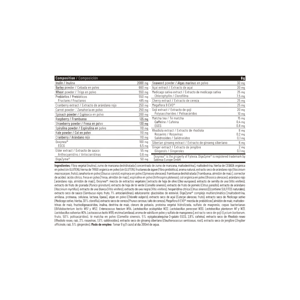 OX-GREENS  de DMI Nutrition (240 Gramos)