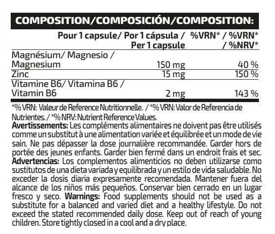 ZMA B6 de IOgenix (60 Cápsulas)