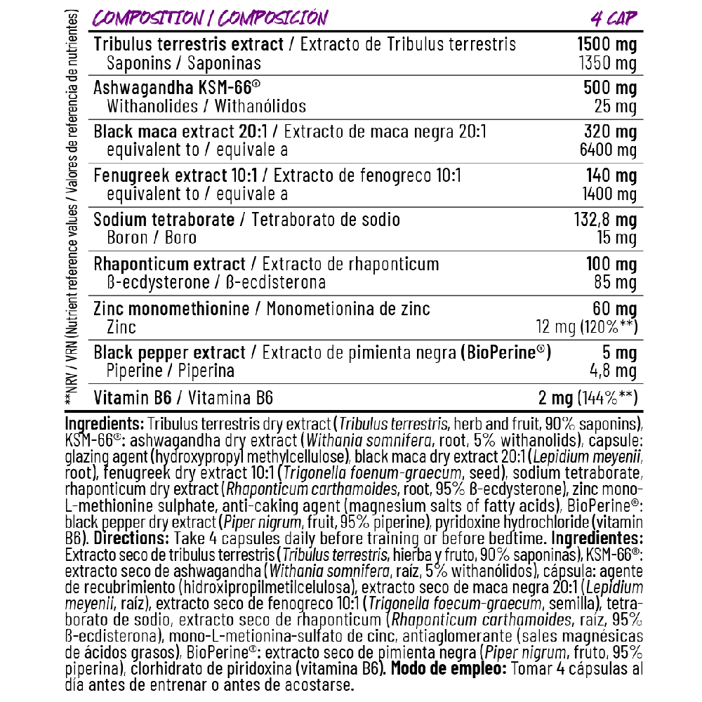 TEST 9 de Muscle Shadow (120 Cápsulas)