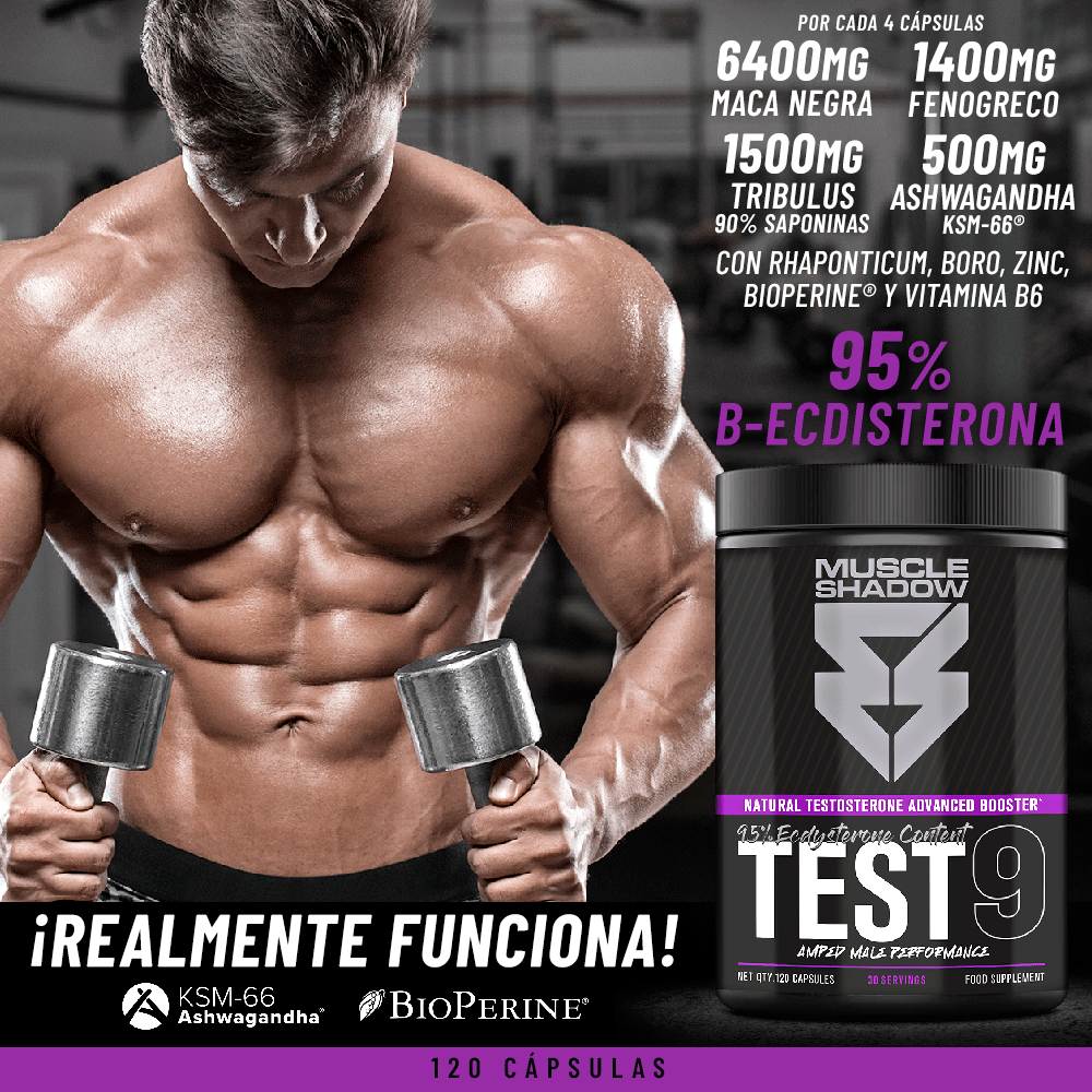 TEST 9 de Muscle Shadow (120 Cápsulas)