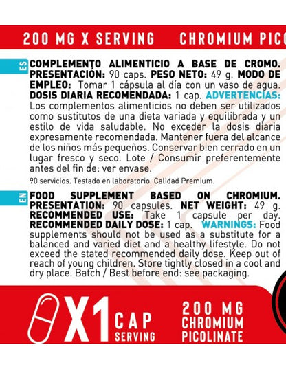 Picolinato de Cromo de Erix Nutrition (90 cápsulas)